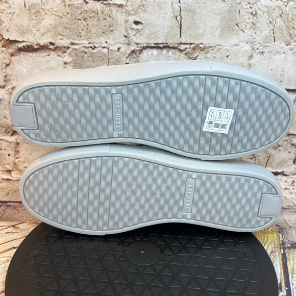 Skechers Concept 3 Womens Gray Perforated Elastic Fit Slip On Athletic Flats 9.5 - Picture 6 of 9